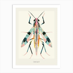 Colourful Insect Illustration Cricket 16 Poster Art Print