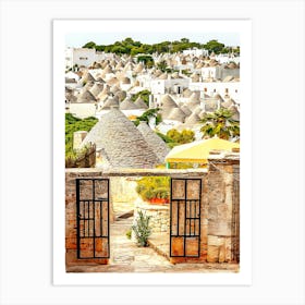 The Rooftops Of Alberobello In Italy With The Famous Trulli Constructions Art Print