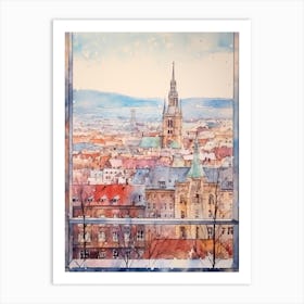Winter Cityscape Vienna Austria 1 Art Print