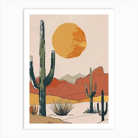 Desert Cactus Art Print