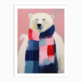 Playful Illustration Of Polar Bear For Kids Room 6 Art Print