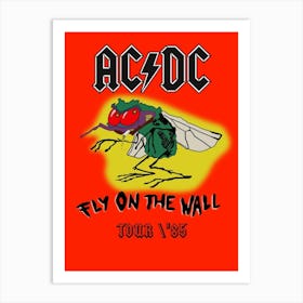 Ac Dc Fly On The Wall Tour 1985 Concert Poster Art Print