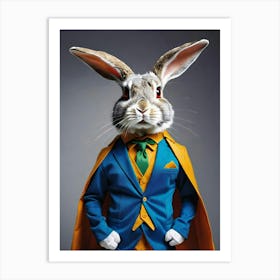 Rabbit In A Cape Art Print