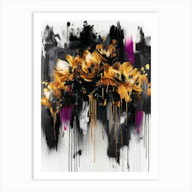 'Golden Flowers' Art Print