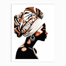 African Woman In A Turban 16 Art Print