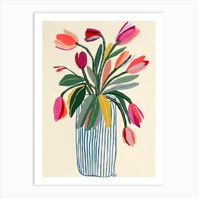 Tulips In A Vase 5 Art Print