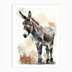 Donkey Canvas Art Art Print