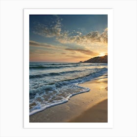 Sunset On The Beach 1 Art Print