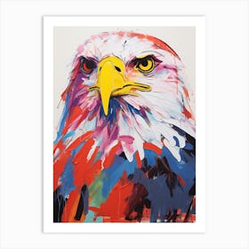 Colourful Bird Painting Bald Eagle Art Print