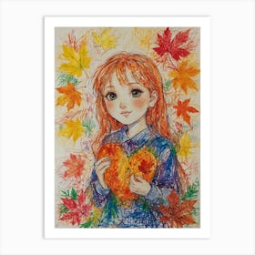 Autumn Girl 2 Art Print