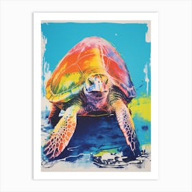 Sea Turtle Screen Print Inspired 1 Art Print