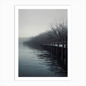 Foggy Lake 1 Art Print