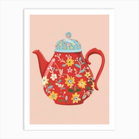 Teapot With Flowers 7 Art Print