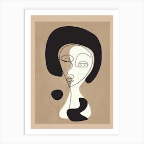 Modern Art Face 2 Art Print