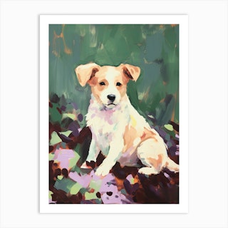 A Corgi Dog Painting, Impressionist 3 Art Print