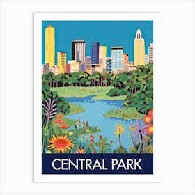 Central Park New York City Travel Print Painting Cute Art Print