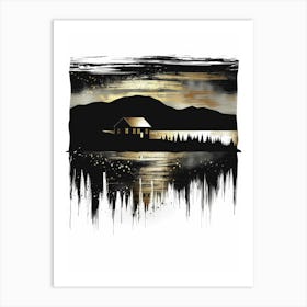 Sunset By The Lake 10 Art Print