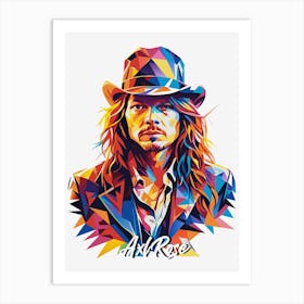 Gnr Axl Rose 02 Portrait Music Icon Style WPAP Pop Art Art Print