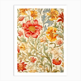 Floral Wallpaper Pattern 19 Art Print