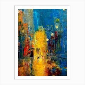 Rainy Night In The City Art Print