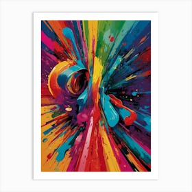 Colorful Splash Canvas Print Art Print