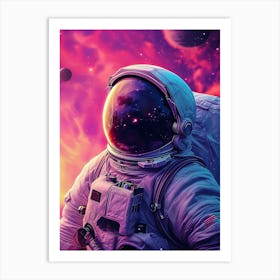 Space Astronaut Painting Art Print