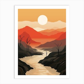 Abstract Minimalist Landscape 8 Art Print