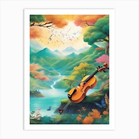 As My Violin Gently Strums Art Print