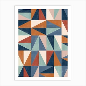 Triangles in Warm Colours No.2 Art Print