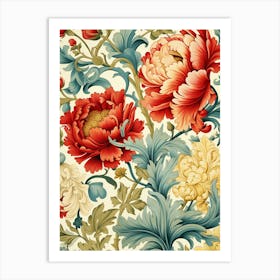 Floral Wallpaper 284 Art Print