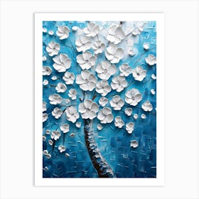 White Blossom Tree Art Print