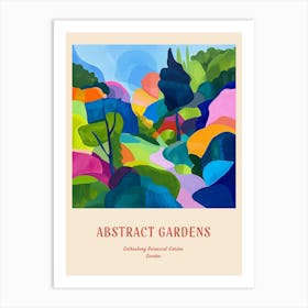 Colourful Gardens Gothenburg Botanical Garden Sweden 2 Red Poster Art Print