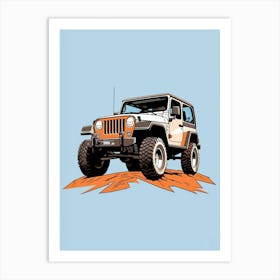 Jeep Wrangler Line Drawing 16 Art Print