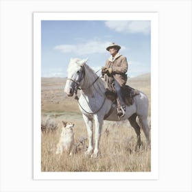 Open Range Cowboy Art Print