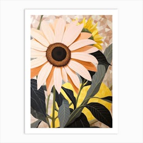 Flower Illustration Sunflower 4 Art Print