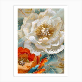 Asian Flowers Art Print