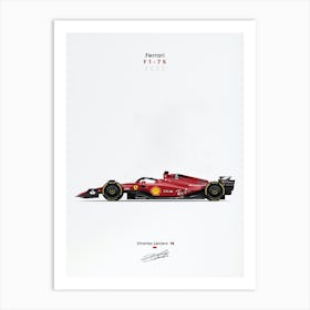 Ferrari F1 2022 Car F1 75 Charles Leclerc Art Print