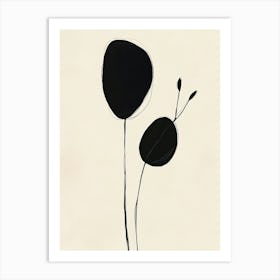 Black And White Flowers 1 Art Print