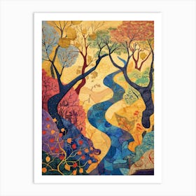 Autumn River Art Print