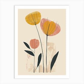 Christchurch Flower Market Boho Minimalist Style Art Print