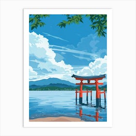 Miyajima Island Japan 2 Colourful Illustration Art Print