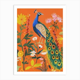 Spring Birds Peacock 4 Art Print