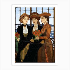 Titanic Ladies Pop Art Style 1 Art Print