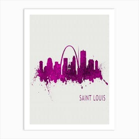 Saint Louis Missouri City Purple Art Print