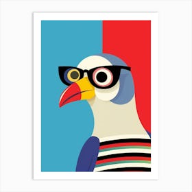 Little Parrot Wearing Sunglasses Art Print