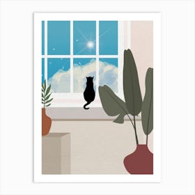 Cat 2 3x4 Art Print