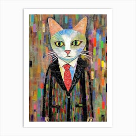 Cat Couturier Canvas; Glamour In Oil Art Print