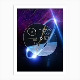 NASA Voyager 1 Golden Record, 3D - Space poster, Science poster 1 Art Print