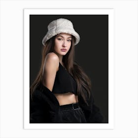 Girl In A Hat Art Print