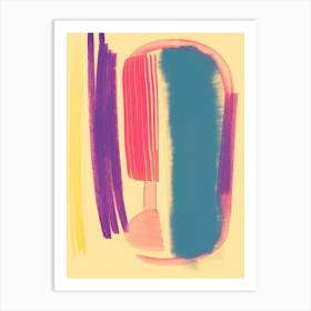 Stripes Pastels Abstract 2 Art Print